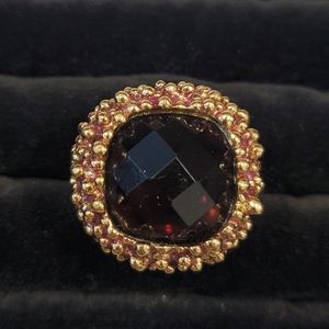 Heavy Goldtone and Purple Ring